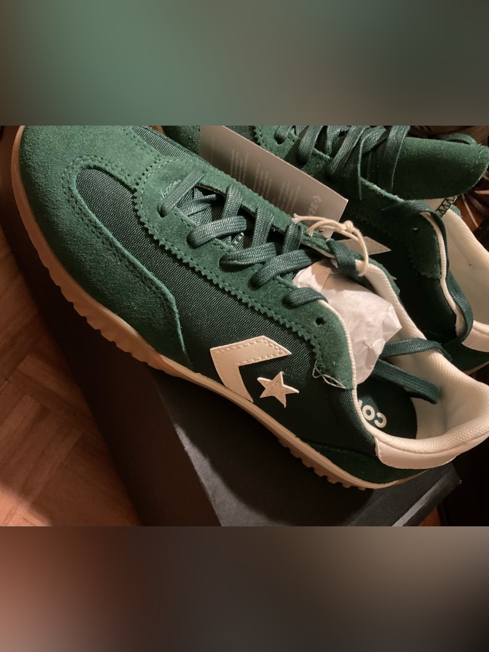 Converse UniSex Run Star Trainer Ox Green Suede & Textile Low-Top Sneakers - Picture 5 of 8
